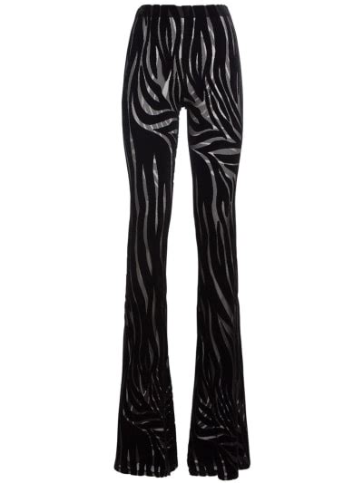 versace yellow zebra print pants|Versace women's jeans.